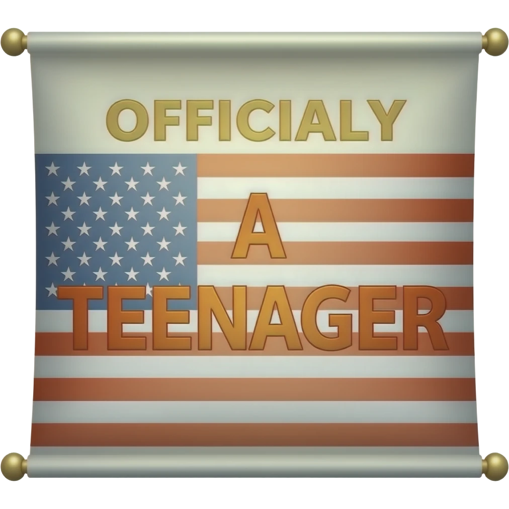13 OFFICALLY A TEENAGER BANNER emoji