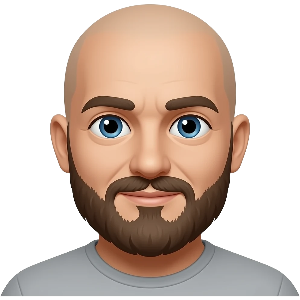Bald with beard emoji