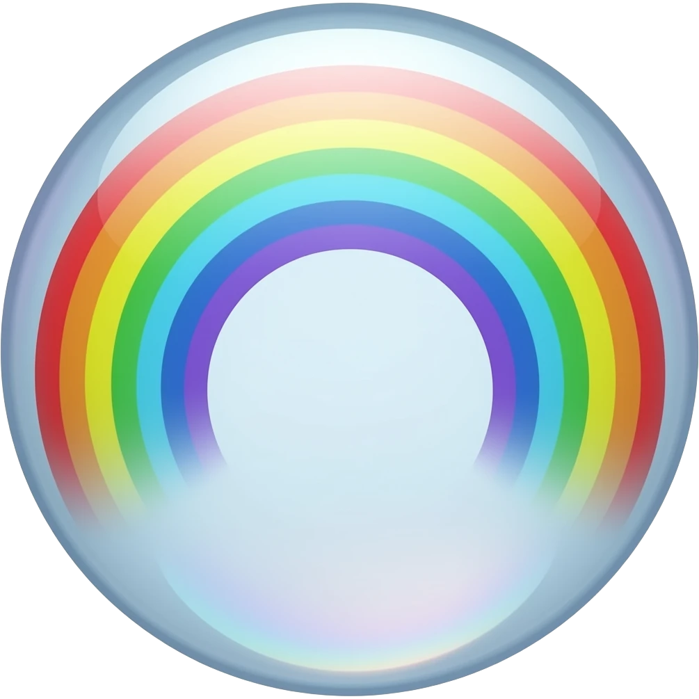 Rainbow bubble emoji