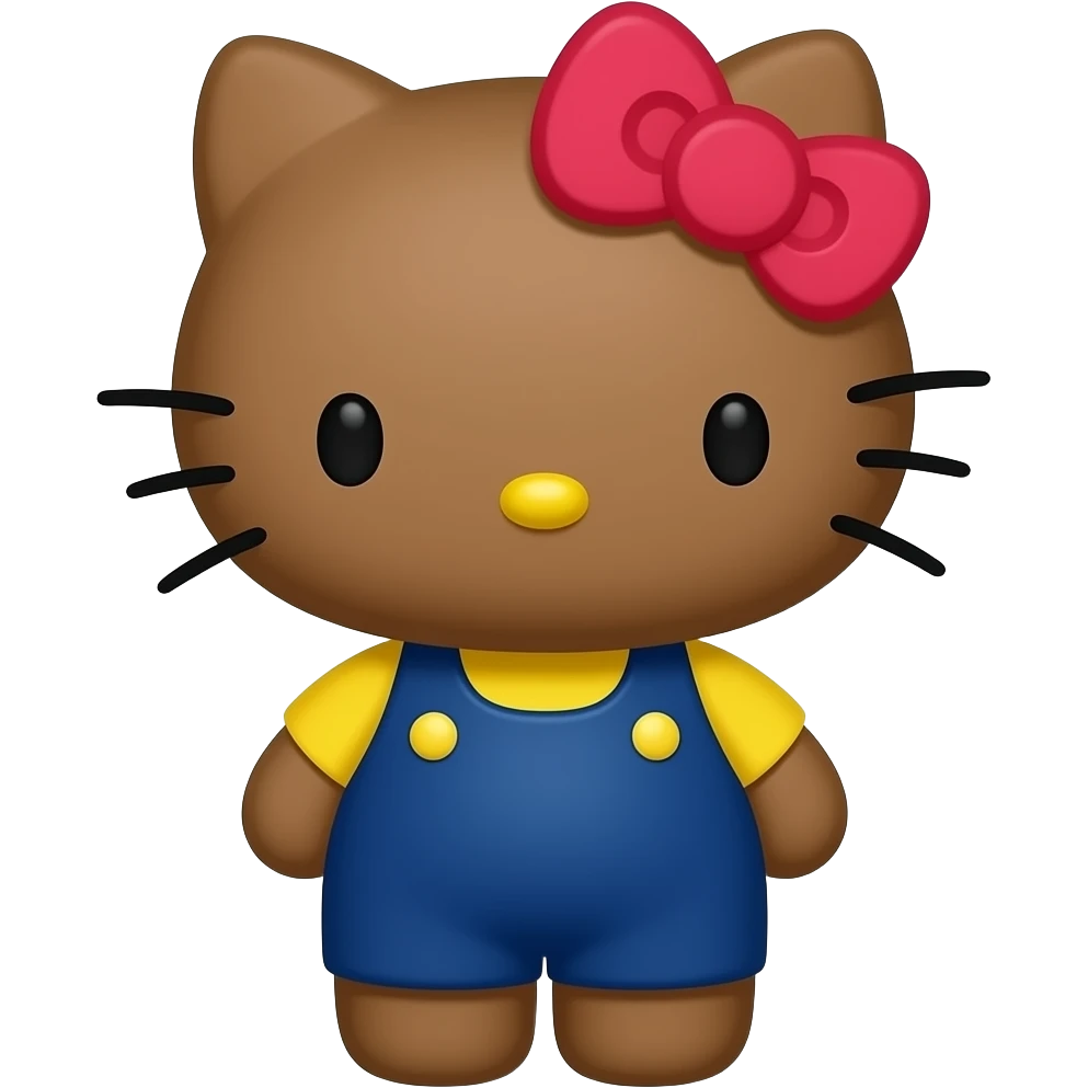 Brown hello kitty emoji