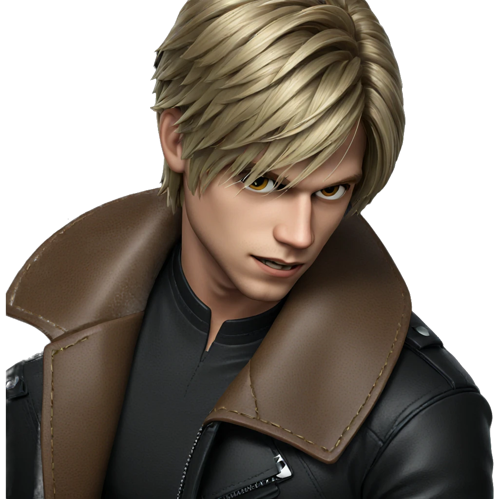 blonde boy in leather jacket emoji
