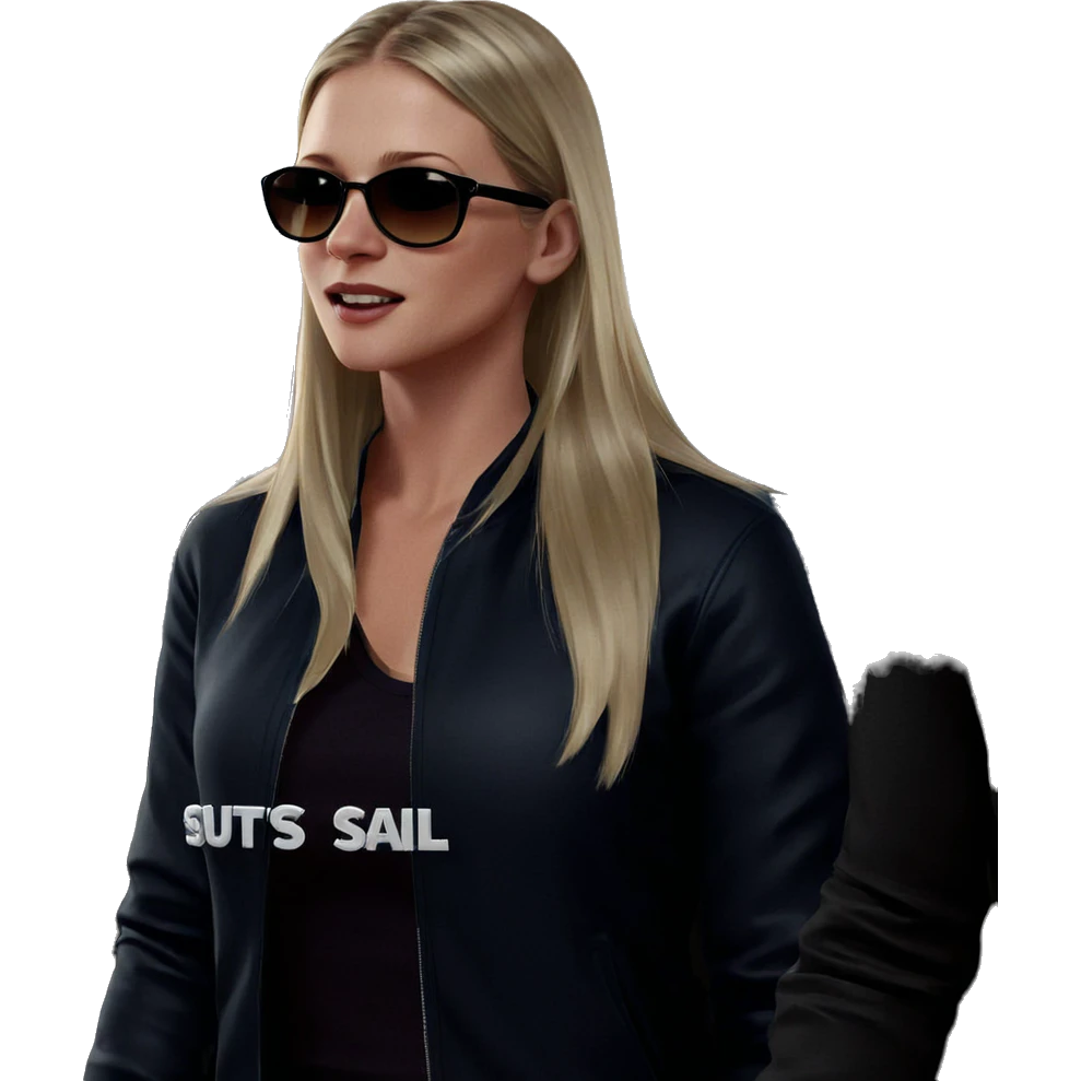 blonde girl in sunglasses emoji