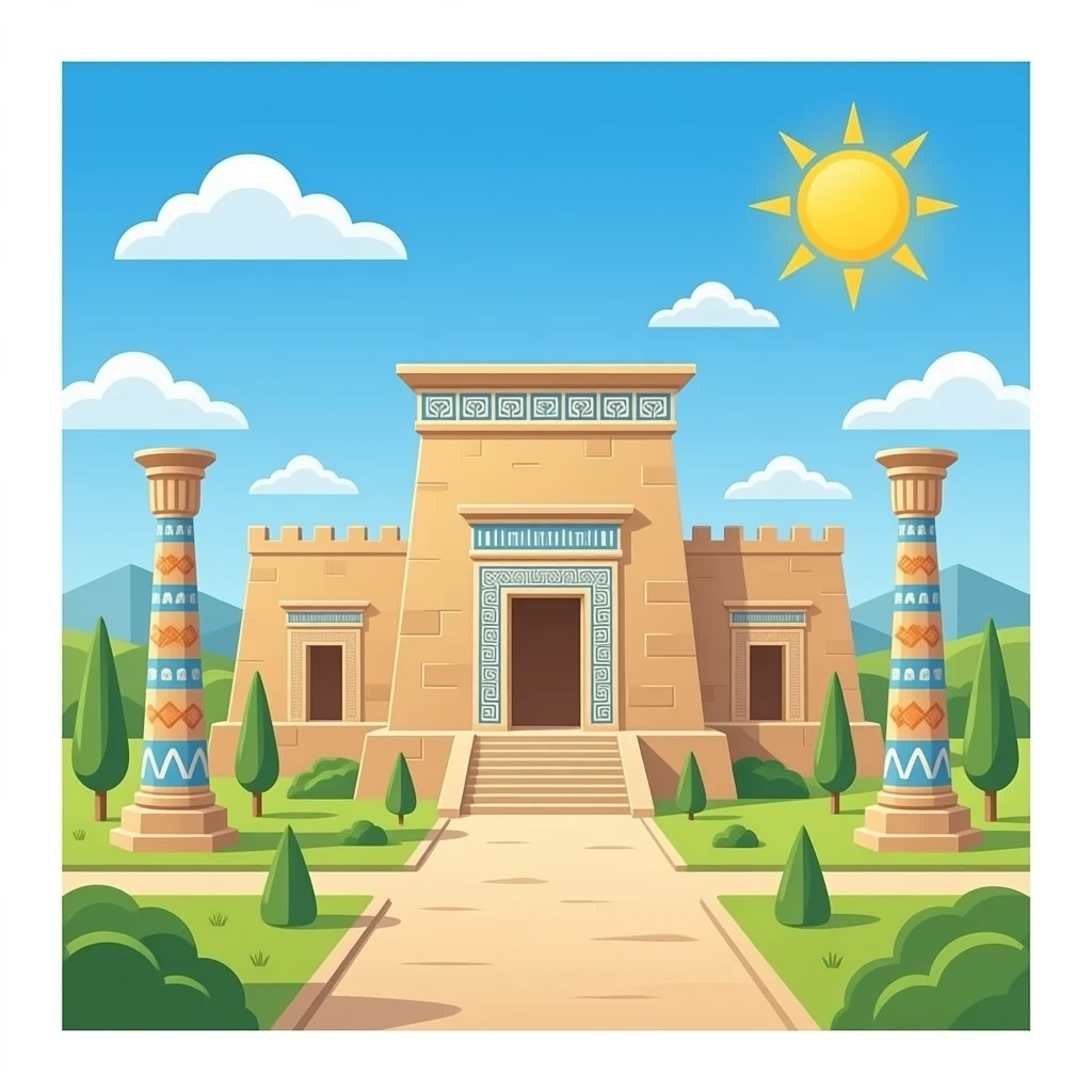 A Mesopotamia ancient palace emoji