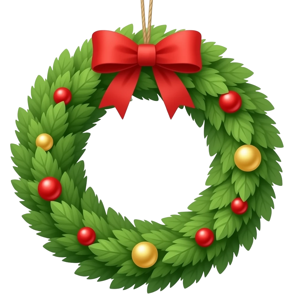 Smooth wreath circle hanging decoration emoji