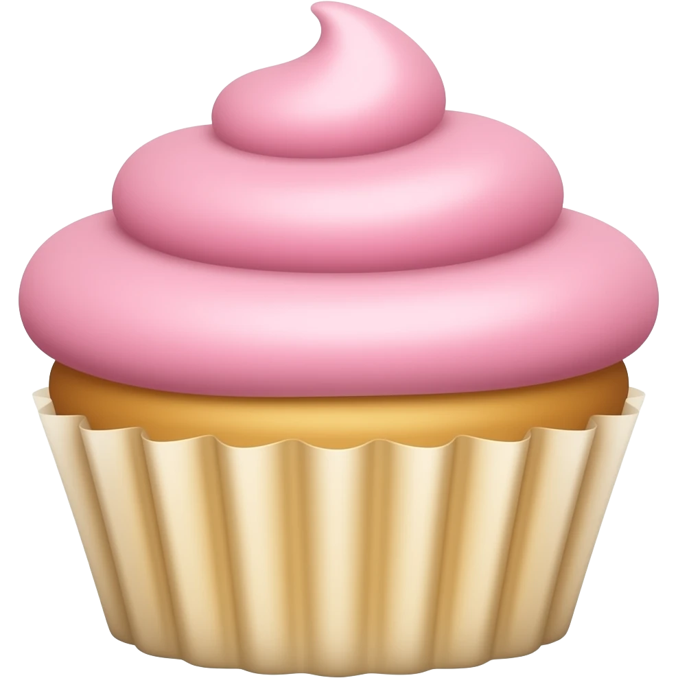 Cupcake with pink icing emoji