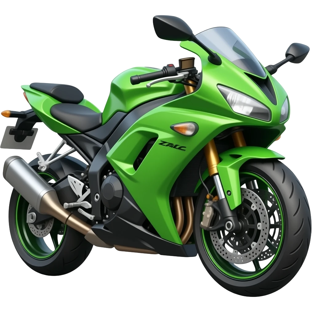 trail motorbike color green emoji
