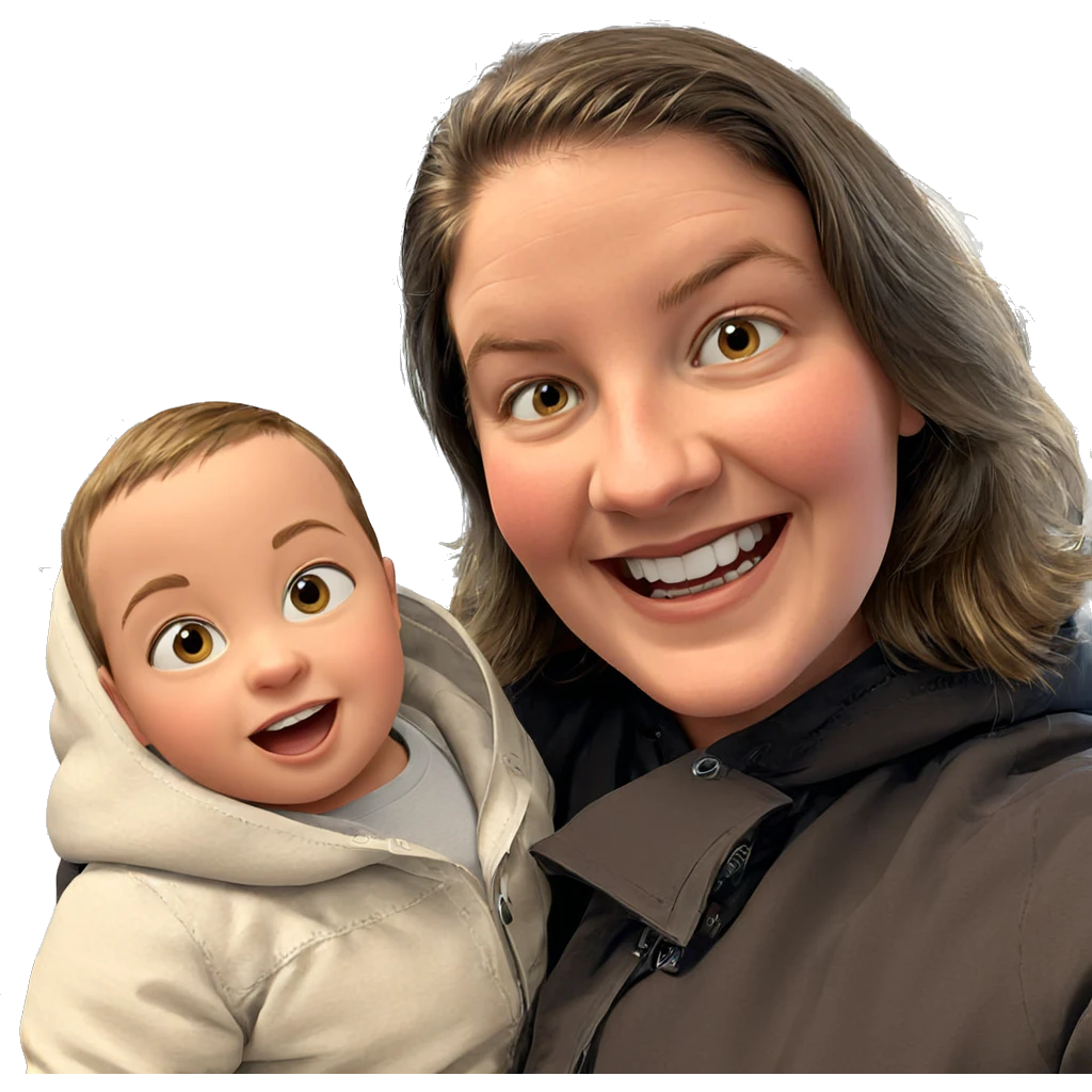 happy baby with boys emoji