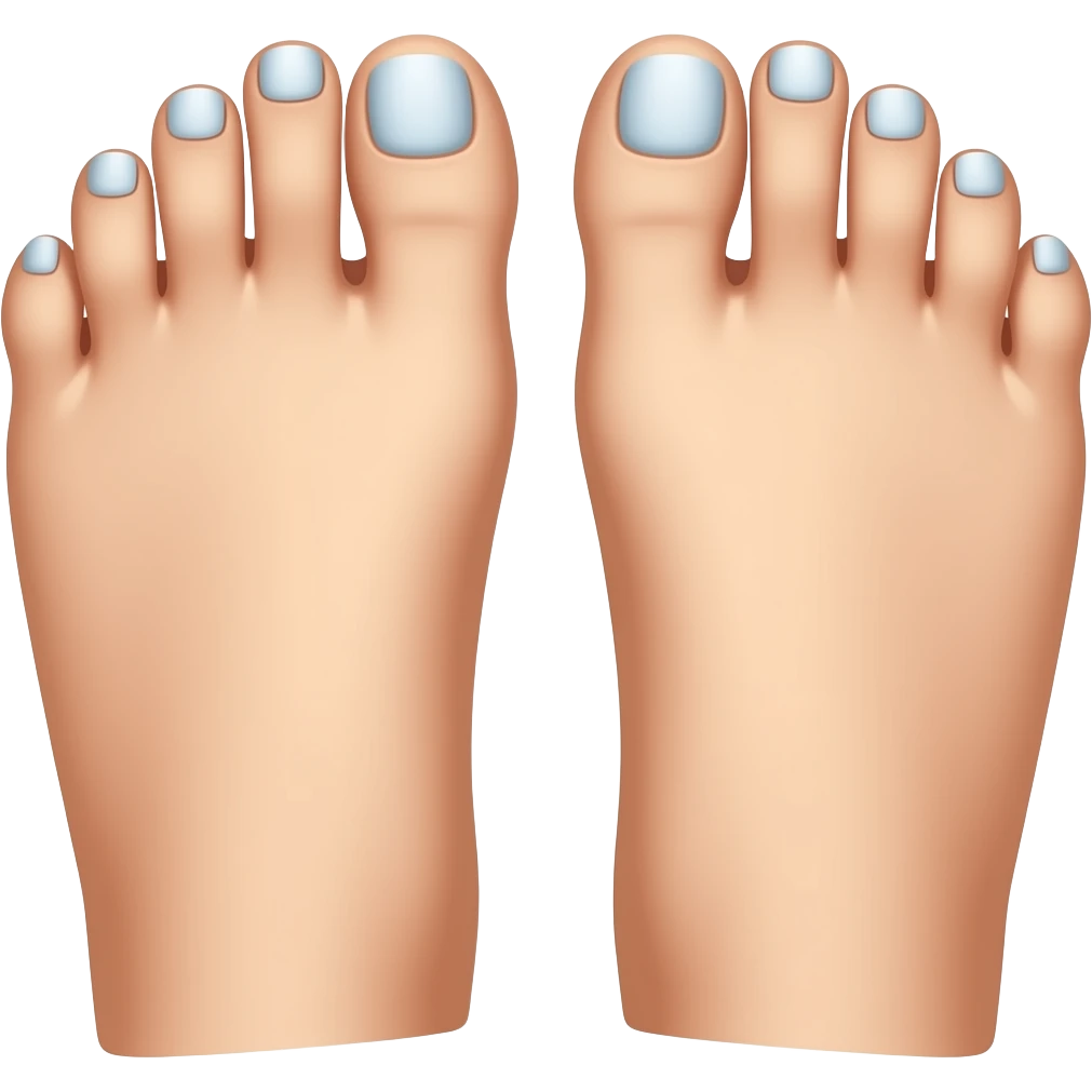 Combine these two emojis into another emoji: ‘💅’ and ‘👣’  Make sure all the toenails are the same uniform colour emoji