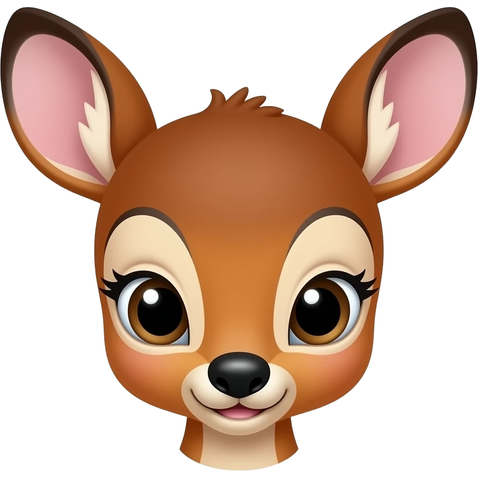 A girly bambi face add a little bit pink material emoji