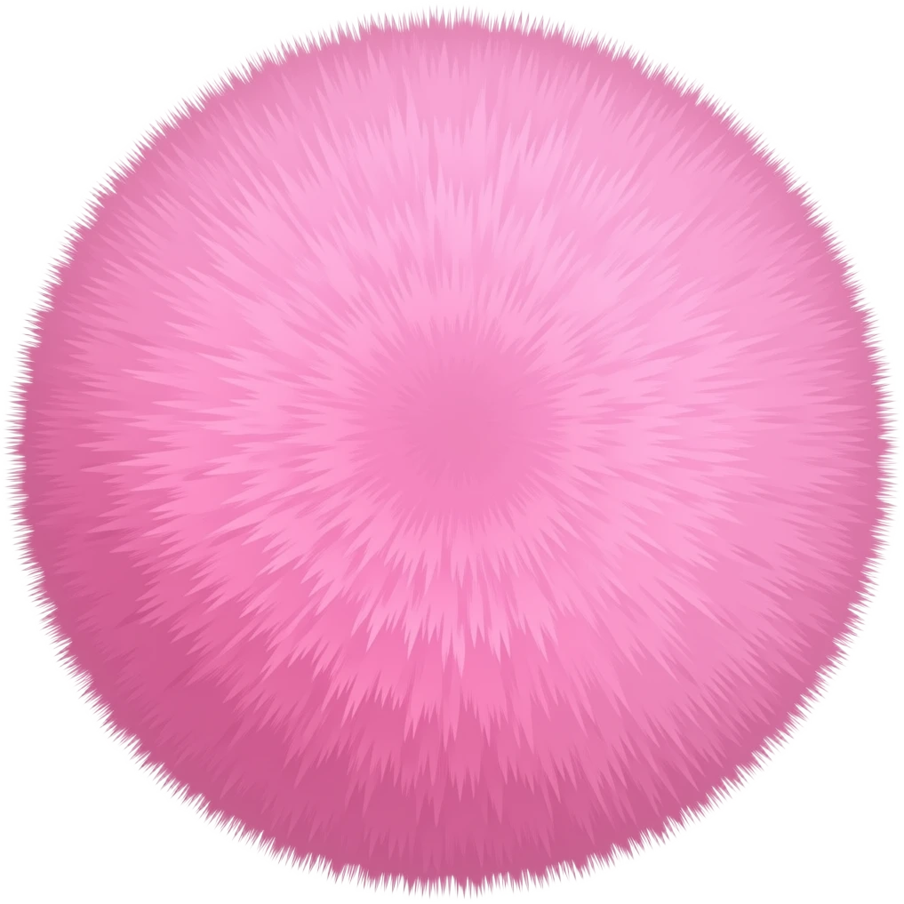 Pink fluffy sphere emoji