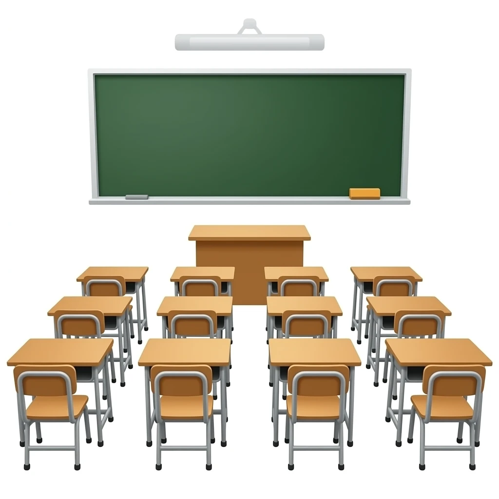 classroom in school emoji