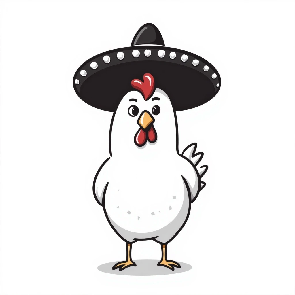 chicken wearing a sombrero emoji