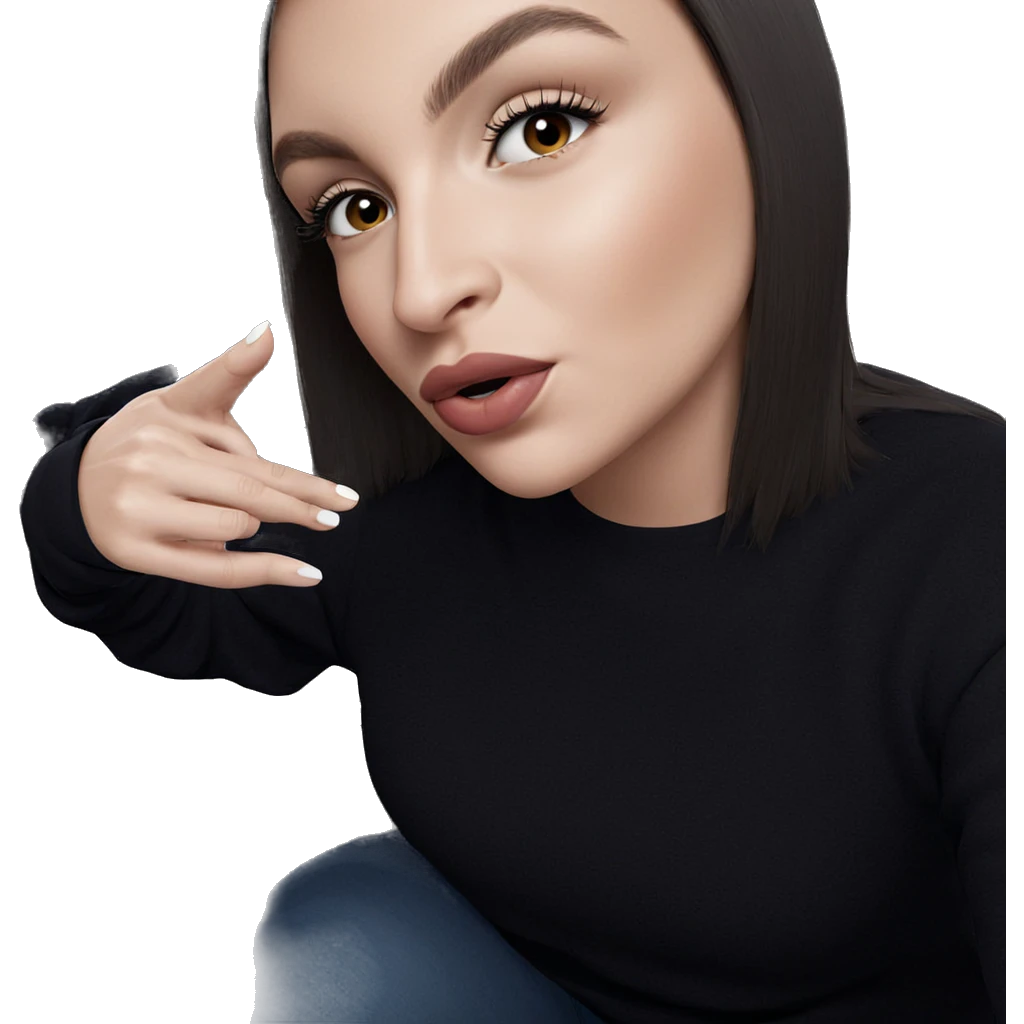 realistic portrait of girl emoji