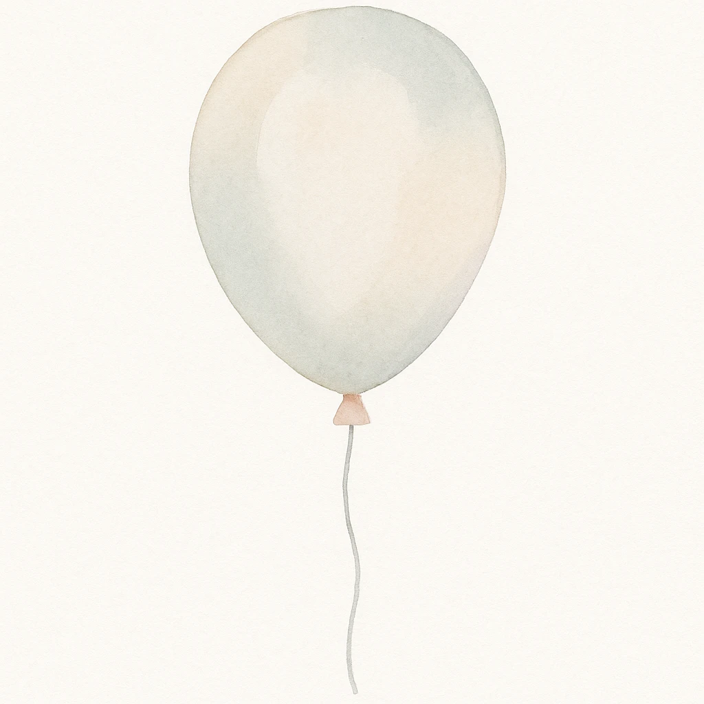 balloon watercolor art style emoji