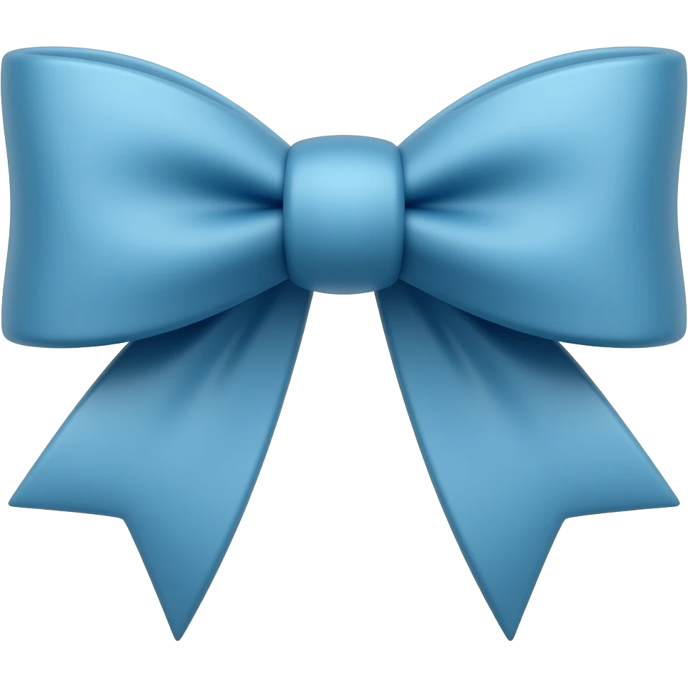 Блакитний бантик emoji