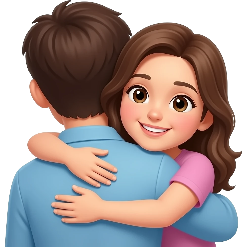 Hugging from behind emoji