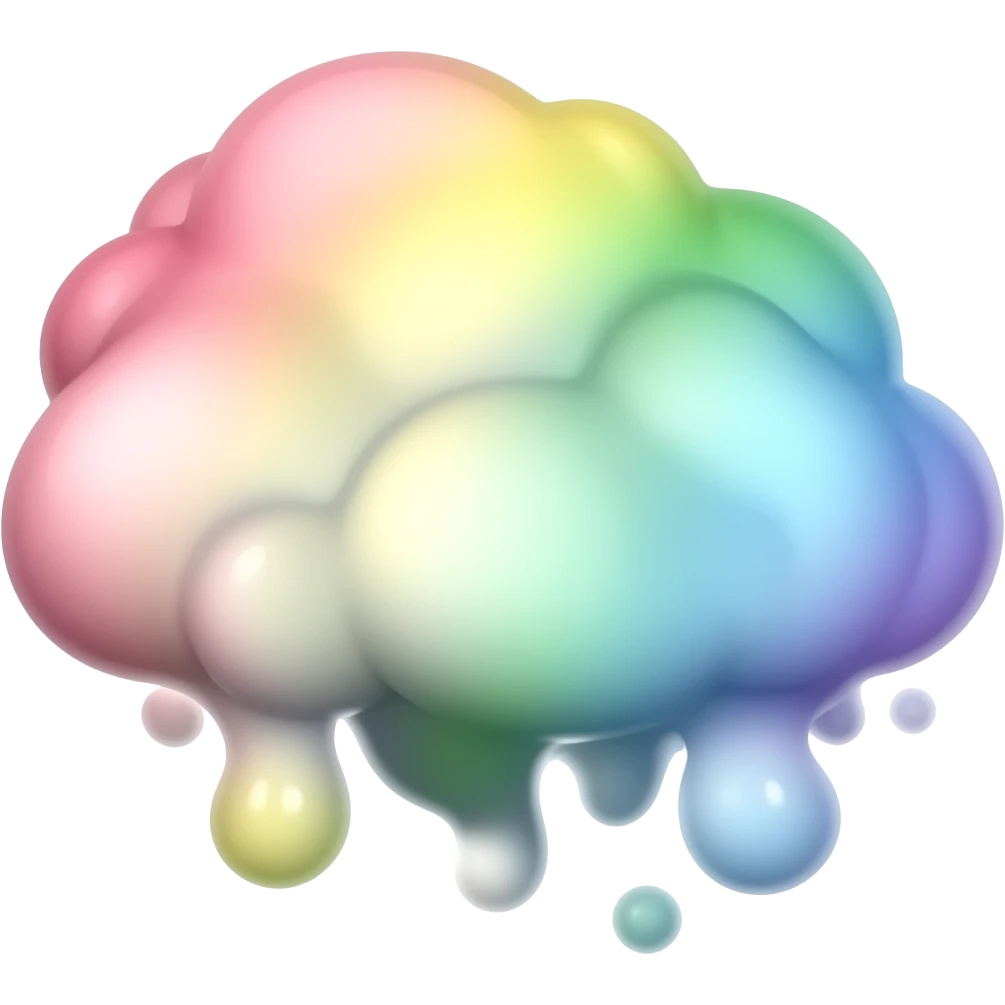 Rainbow colored Steam emoji