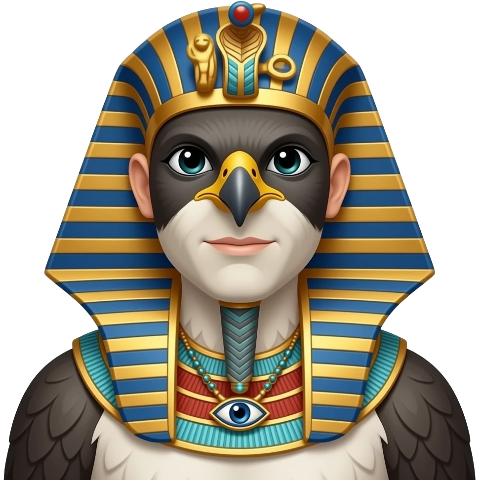 eye of horus, man with falcon face emoji