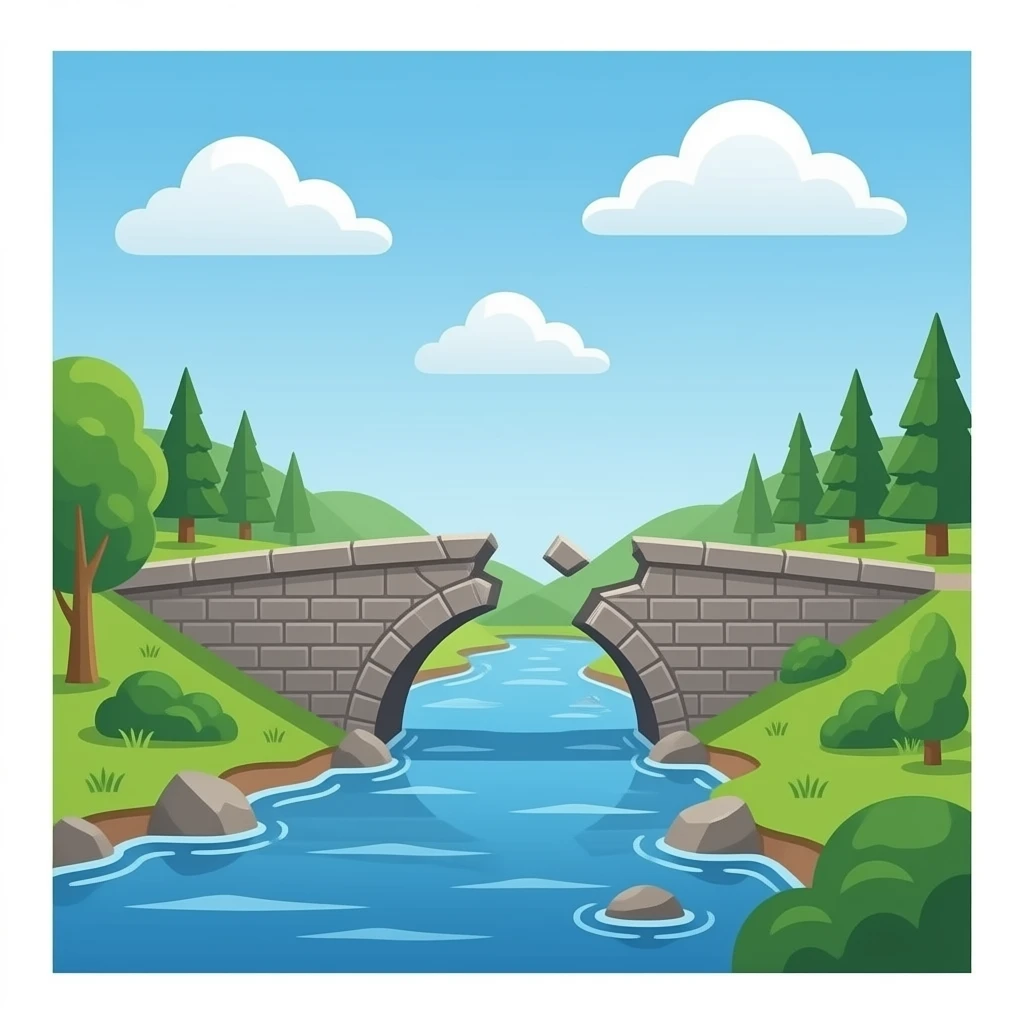 broken bridge emoji