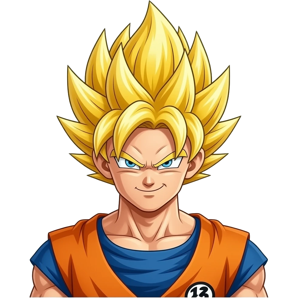 Emoji Vegeta super saijin sem camisola emoji