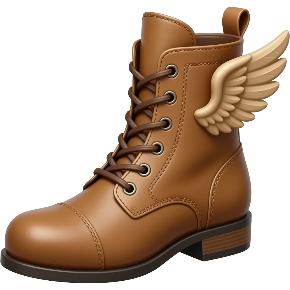 small wings agile leather boot -  no background copy/paste emoji