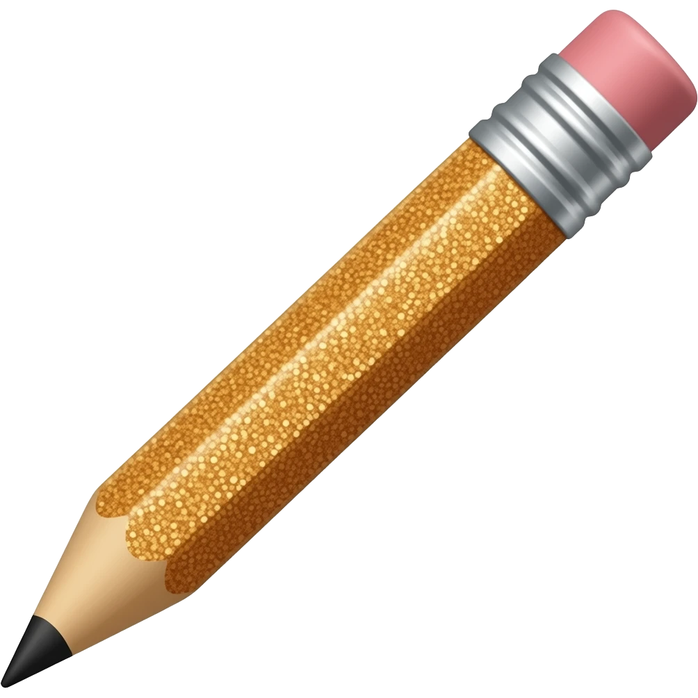 glitter pencil emoji