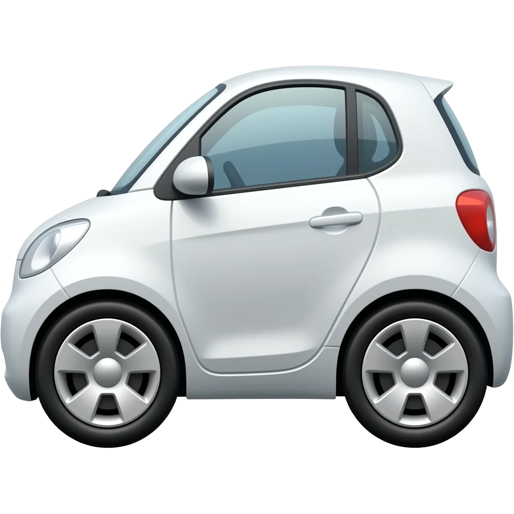Small mordern white car emoji