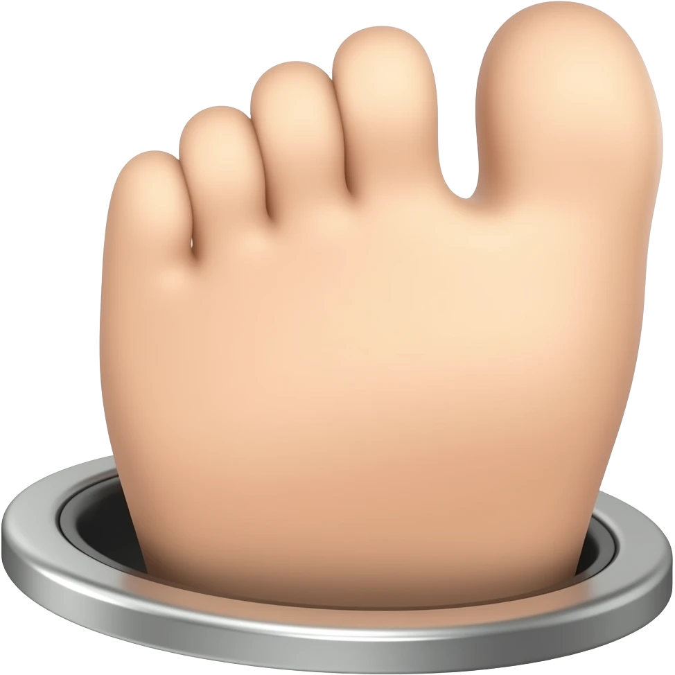 Foot stepping on gas pedal emoji