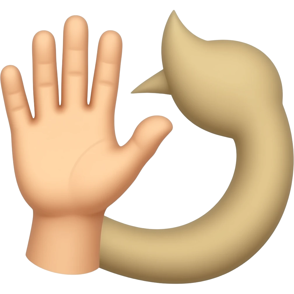 Hand, head, and tail emoji