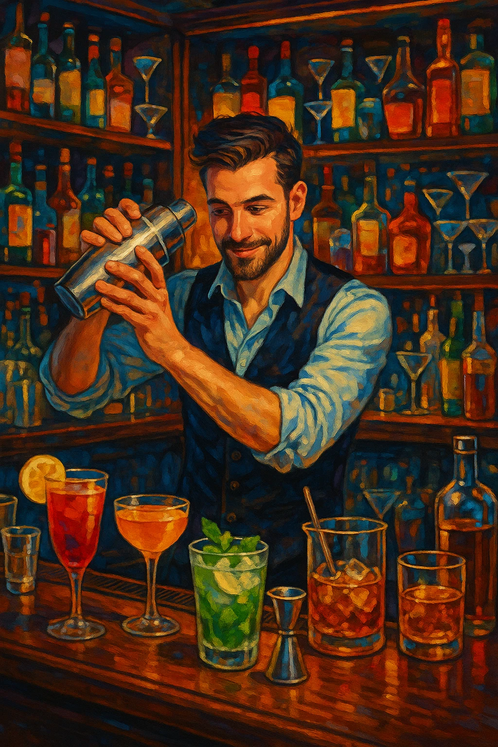 bartender mixing drinks emoji