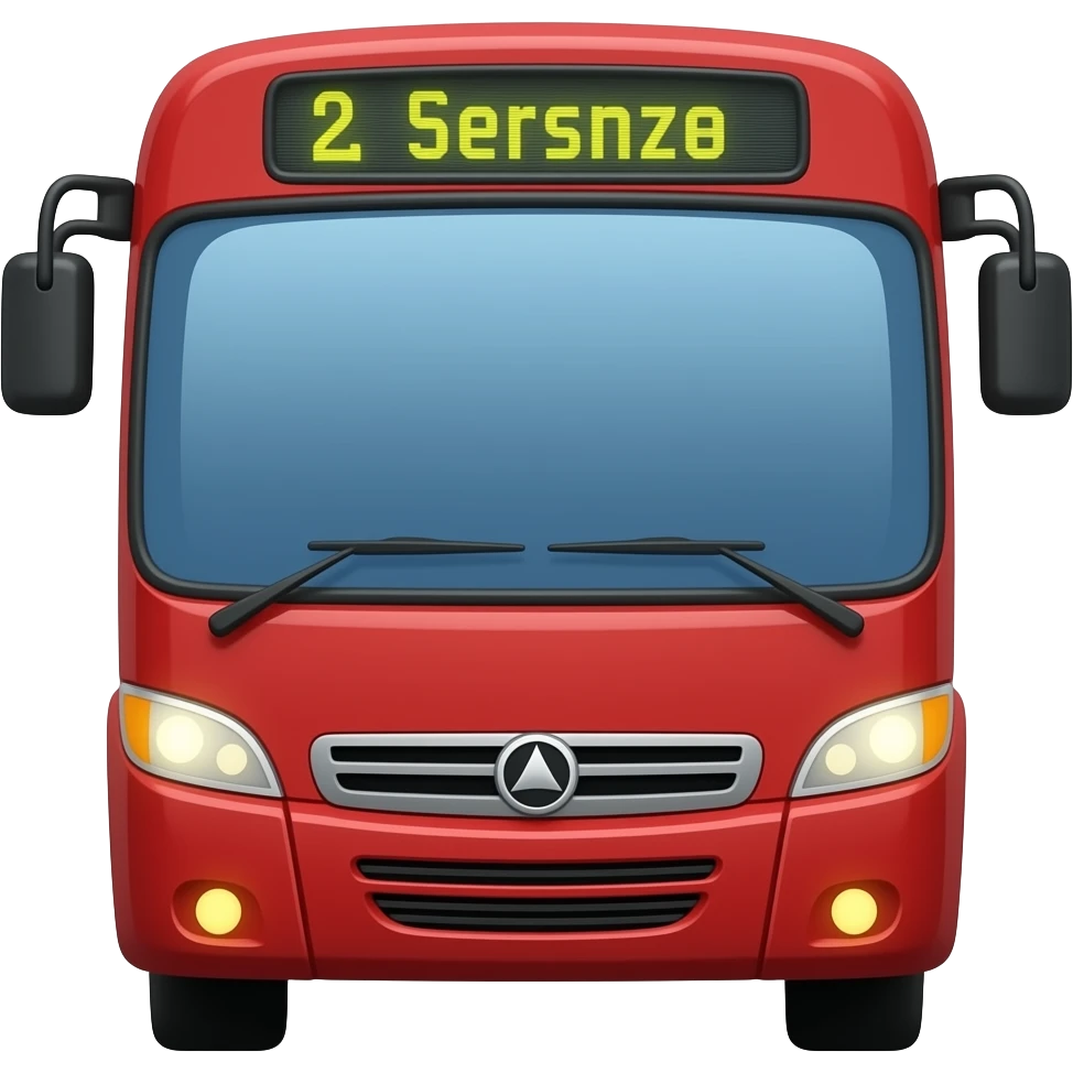 Bus red colour emoji