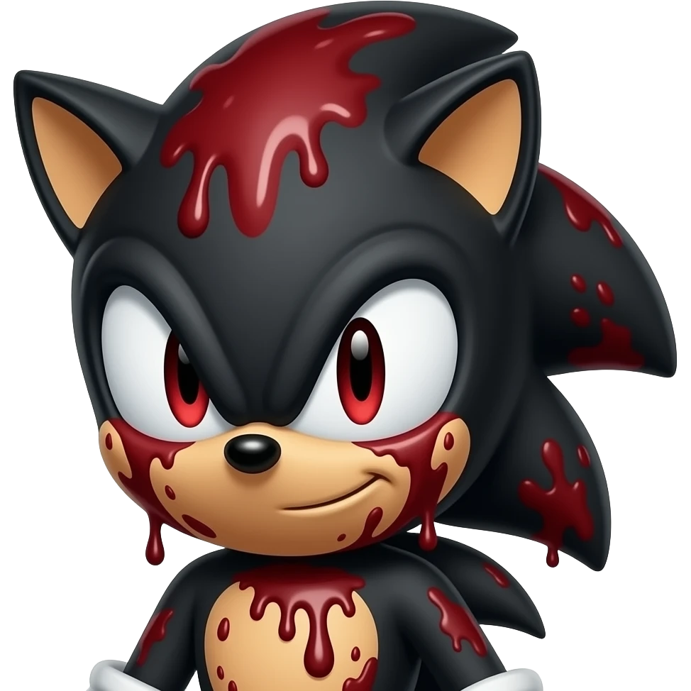Sonic.Exe BLOODY SONIC WITH BLACK EYES AND RED PUPILS AND IRISES emoji