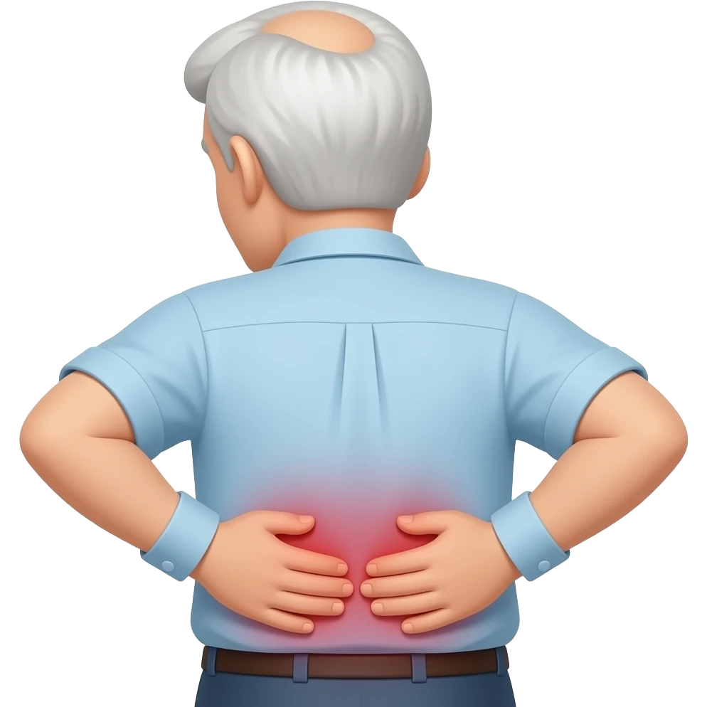 pain in the back old man emoji