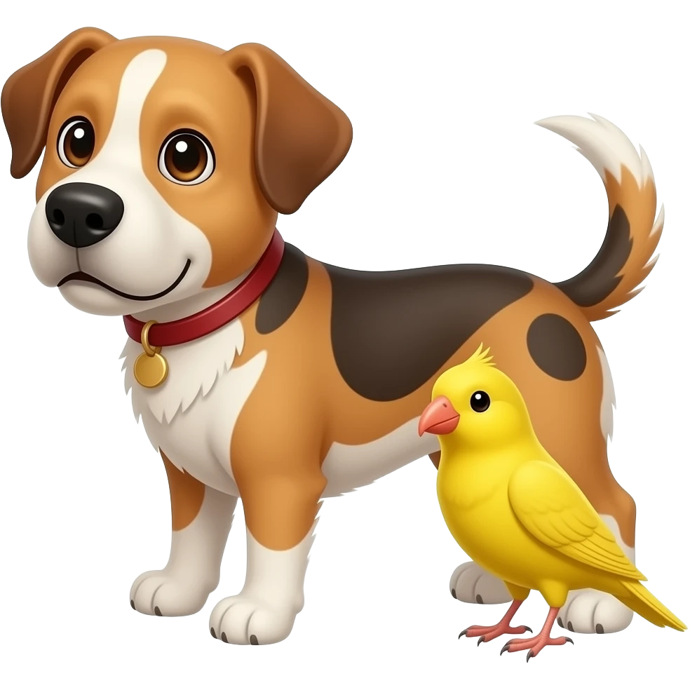 Dog Half Yellow Canary emoji