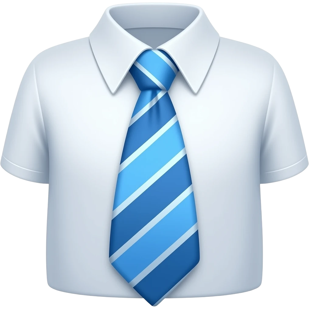 a short blue worker tie emoji