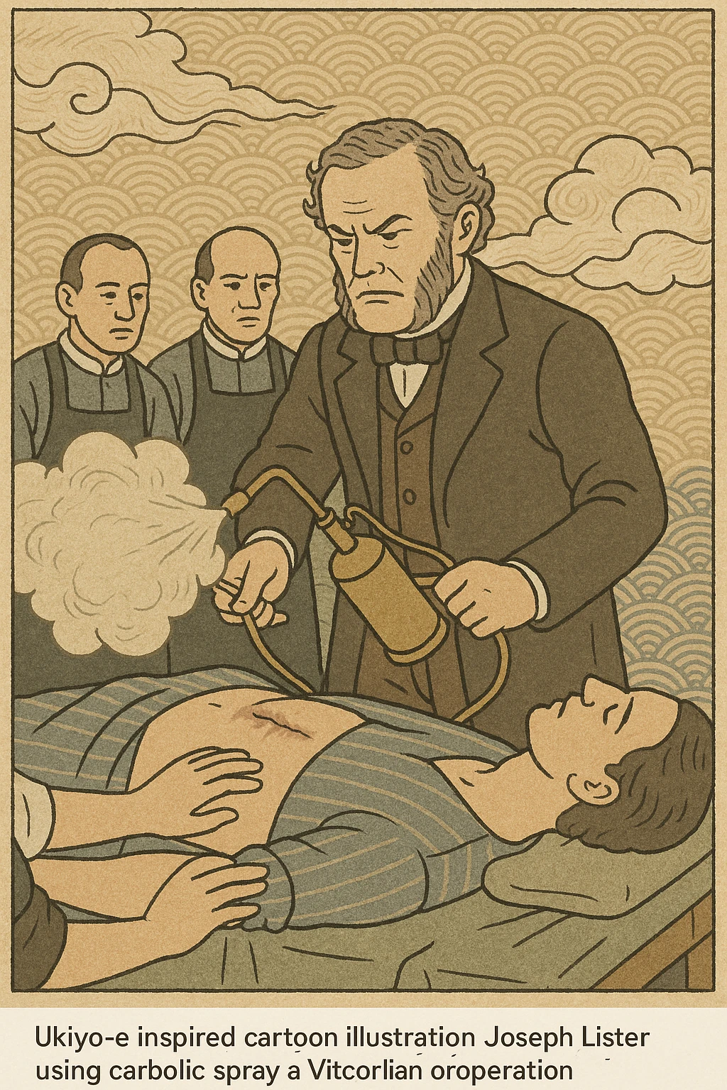 joseph listers use of the carbolic spray during a victorian operation emoji