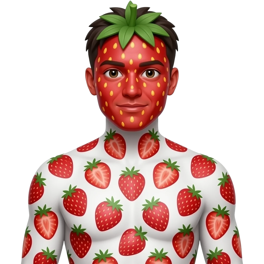 Tout son corp en fraise emoji