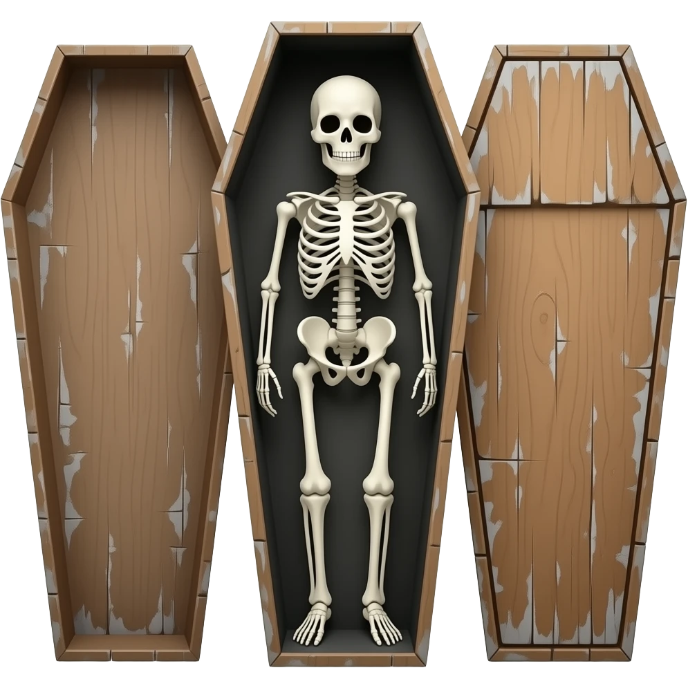 skeleton coming out of a coffin emoji