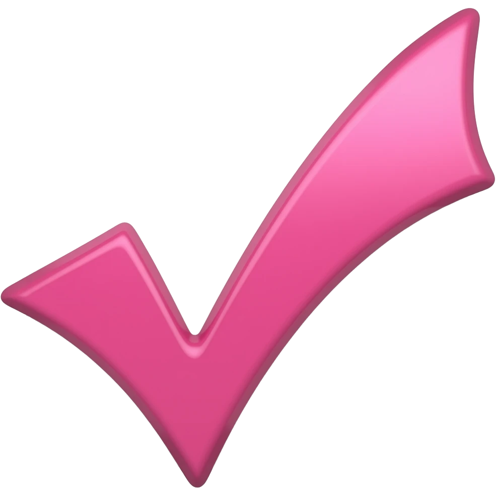 pink check mark emoji