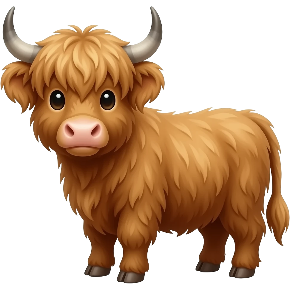 Cute highland cow emoji