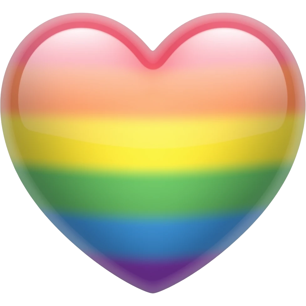 Rainbow blend heart emoji