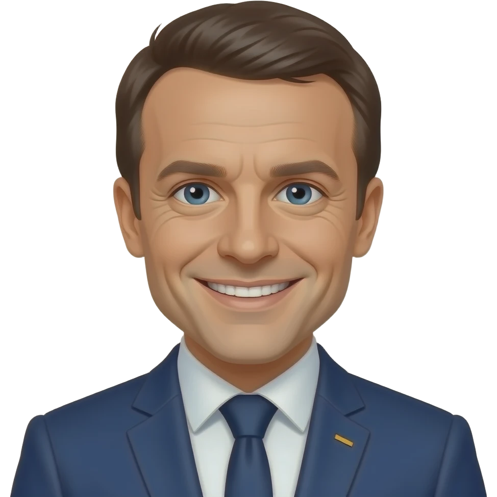 Emannuel Macron tout mignon emoji