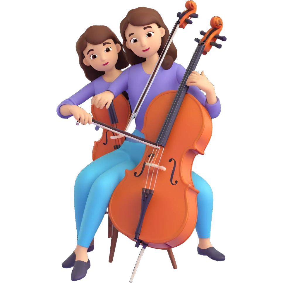 girl playing cello emoji