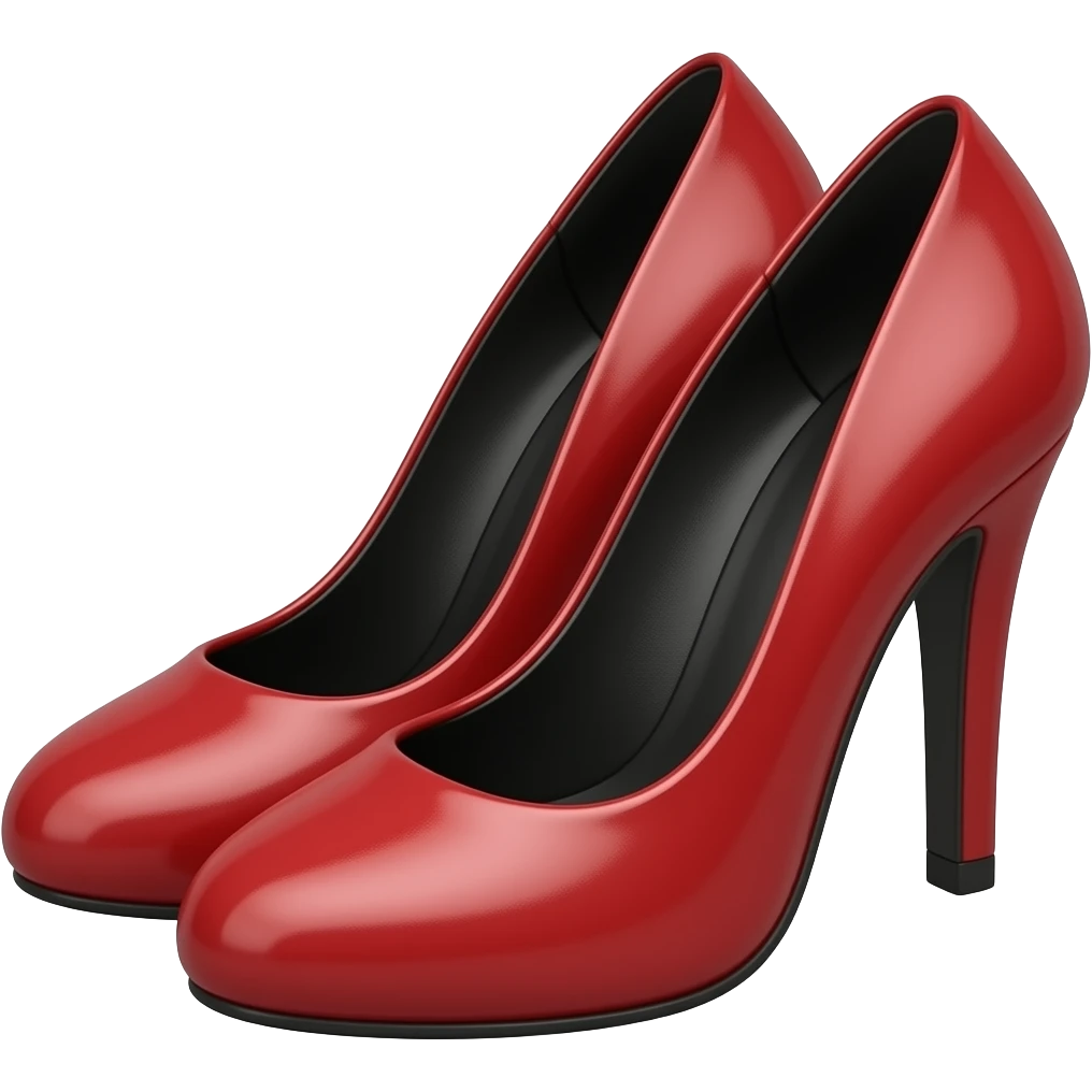 red and black heels emoji