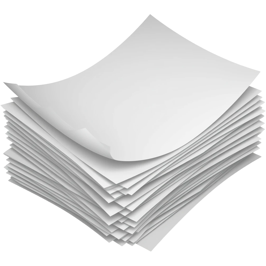 stack of realistic papers emoji