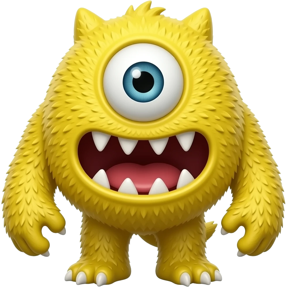 HAZME UNA BESTIA GIGANTE AMARILLA I ATERRADORA DE UN OJO QUE DE MIEDO emoji