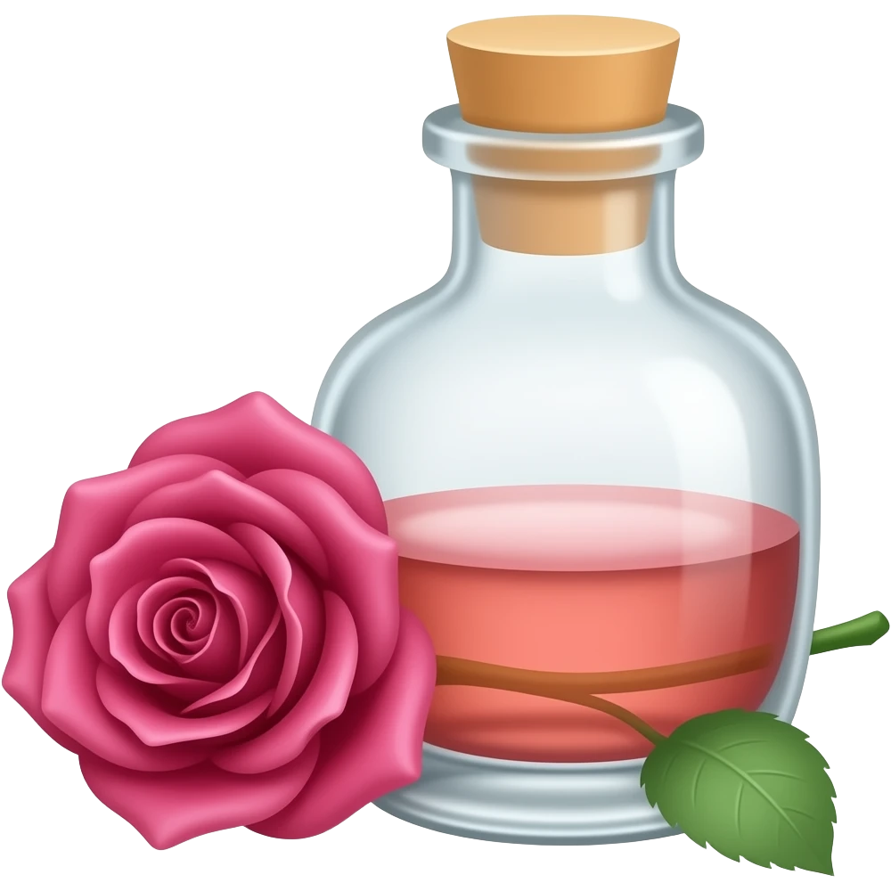 Rose Flower Syrup in bottle emoji