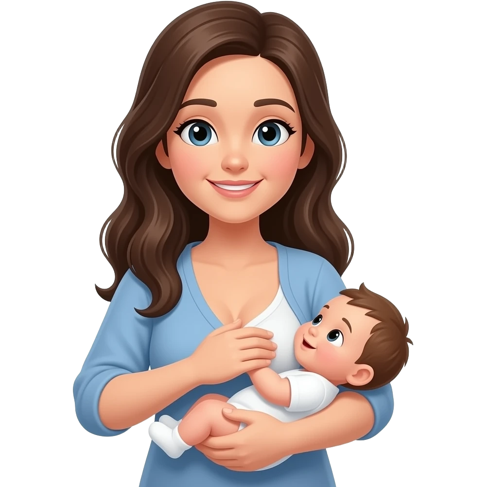 mother breastfeeding a baby. emoji