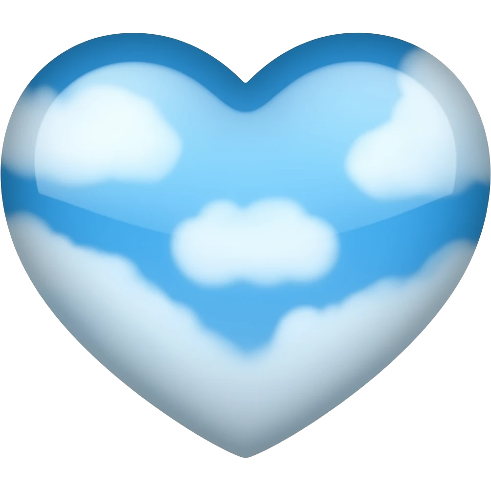 Cœur avec des nuages emoji