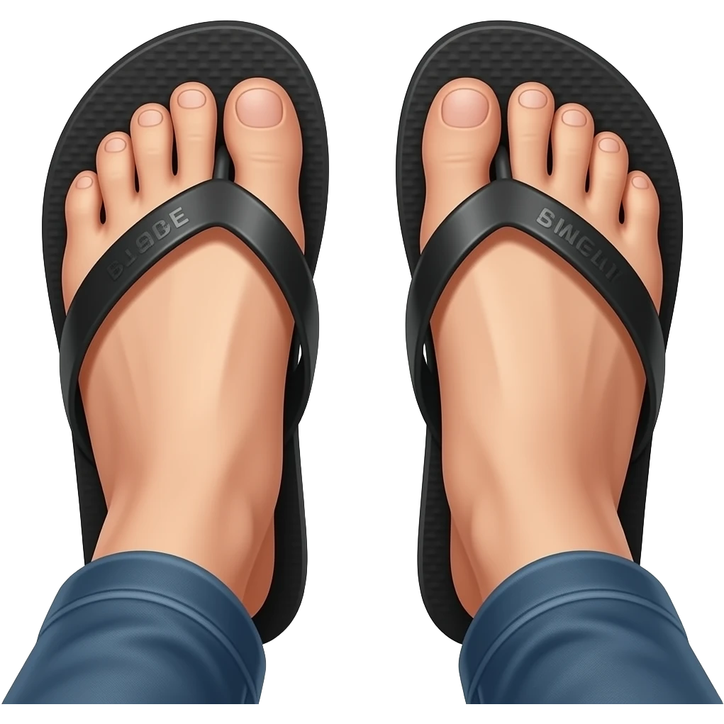 Elon musk feet in flip flops emoji
